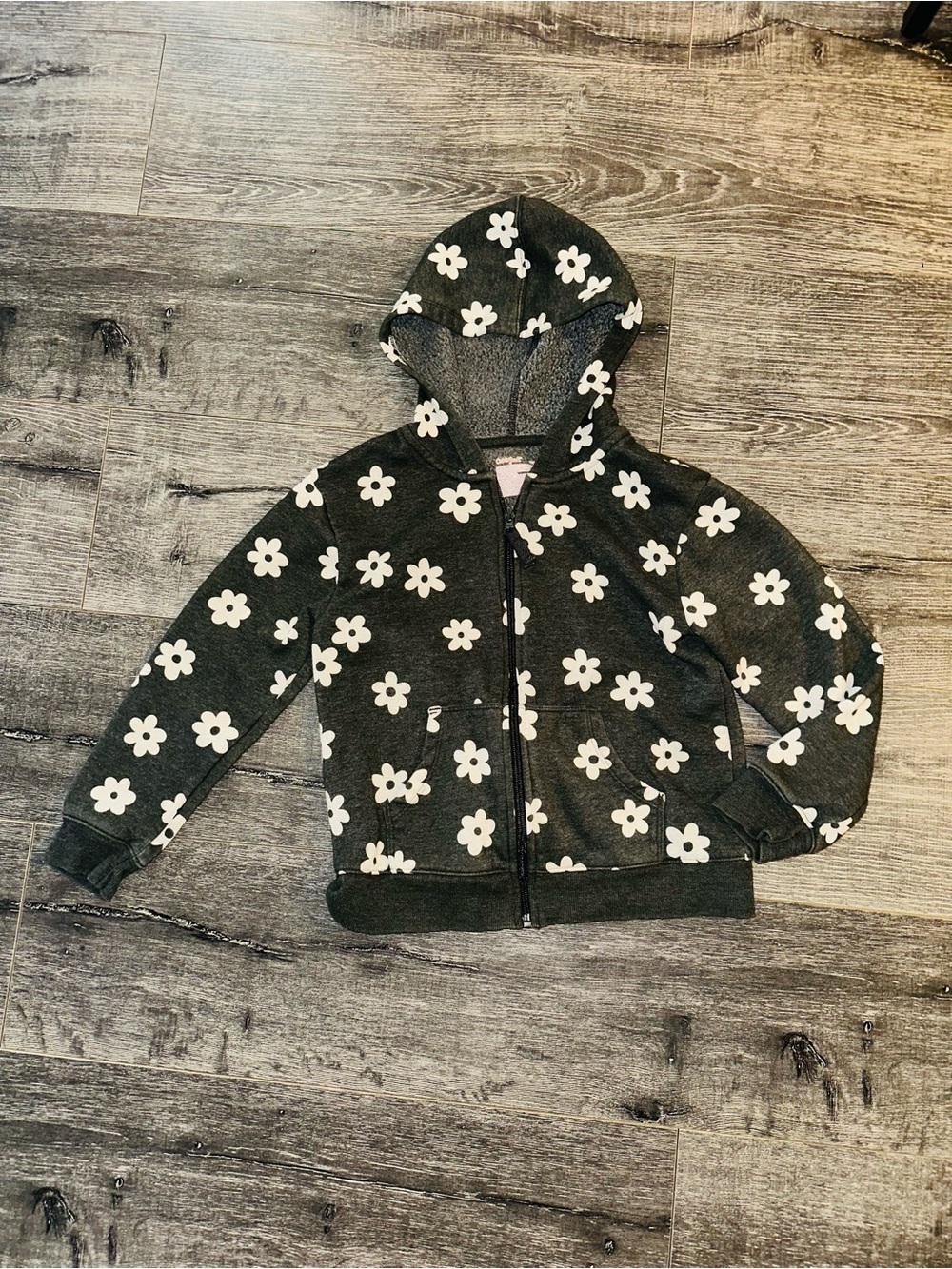 Cat & Jack Girls' Floral Zip Hoodie Sweatshirt